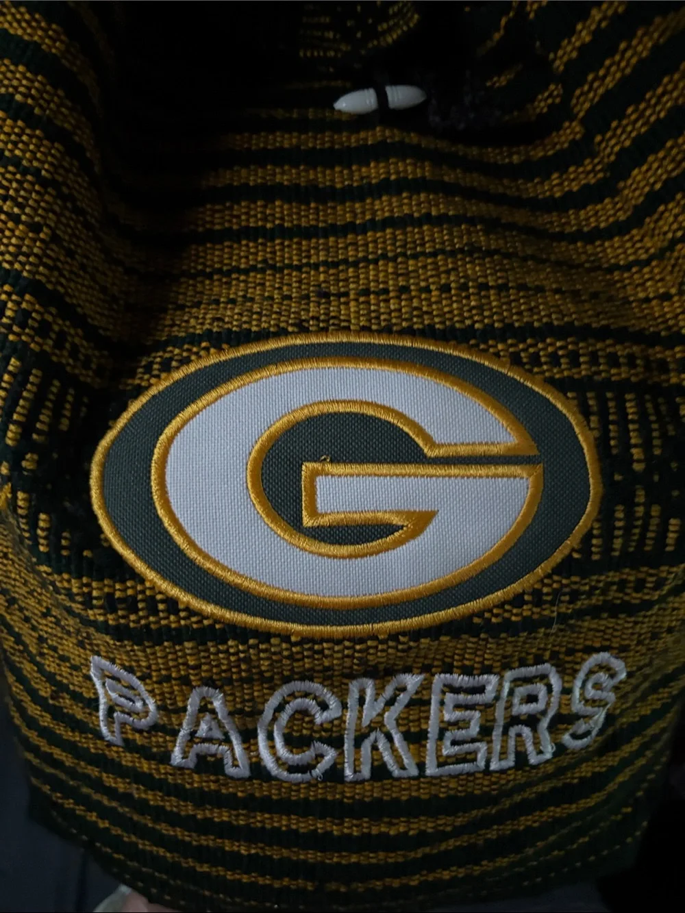Green Bay Packers Woven Back Pack - Green & Gold